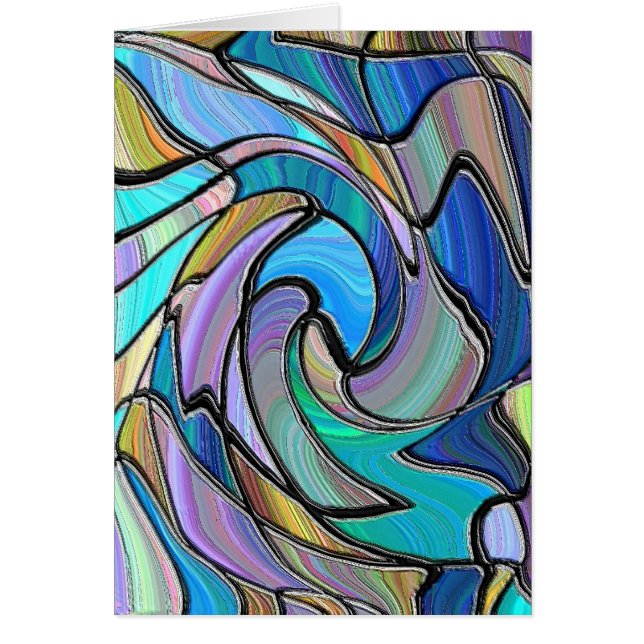 Målat glassfönster hälsningskort (Framsidan)