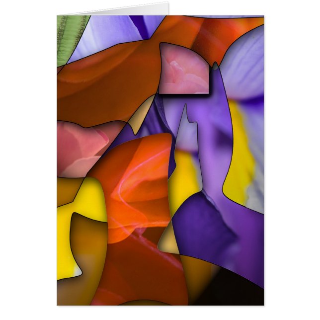 Målat glassfönster hälsningskort (Framsidan)