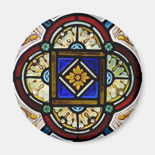 Målat glassfönster magnet