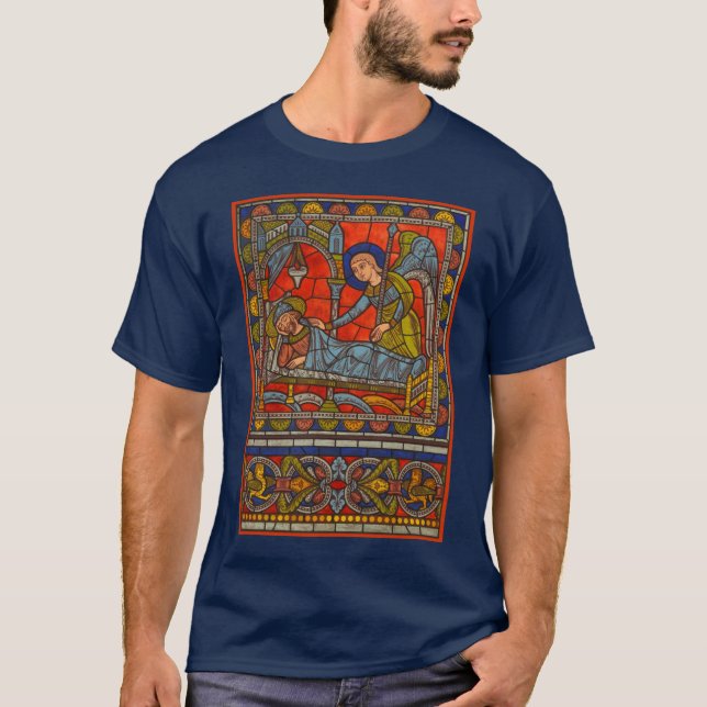 Målat glassfönsterJosephs dröm- Chartres T Shirt (Framsida)