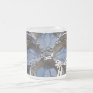 Målat glassfönstermugg frostad glasmugg