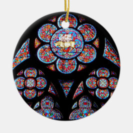 Målat glassfönsterprydnad julgransprydnad keramik