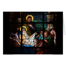 Målat glassjulkort hälsningskort