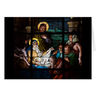 Målat glassjulkort hälsningskort