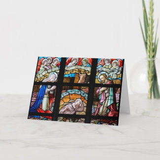 Målat glassjulkort helgkort