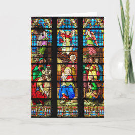 Målat glassjulkort helgkort