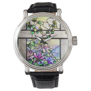 Målat glassklocka armbandsur