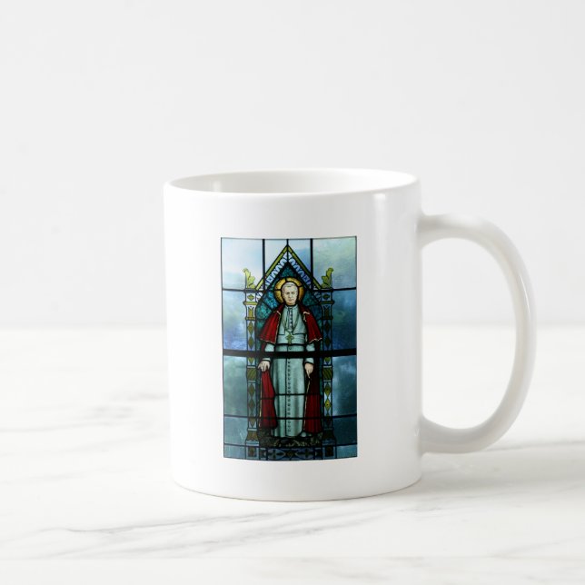 Målat glasskonst för Pope Sanktt Pius X Kaffemugg (Höger)