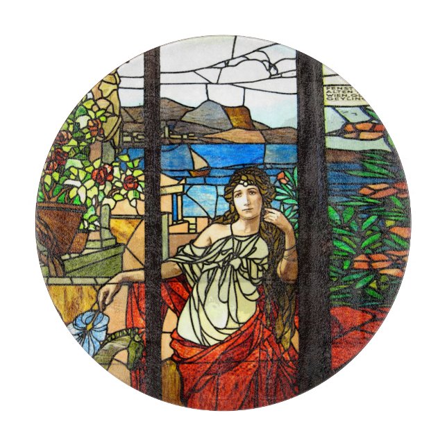 Målat glasslook med damsitting. (Framsidan)