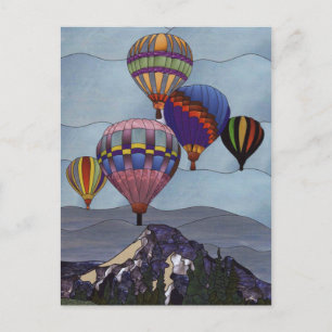 Målat glassluftballonger vykort