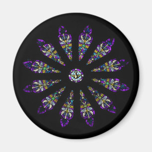 Målat glassMandala Magnet
