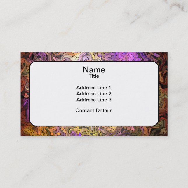 Målat glassmosaik visitkort (Framsida)