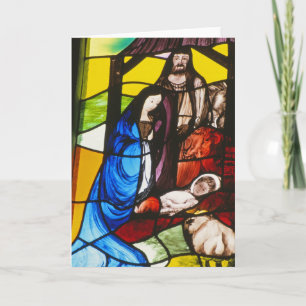 Målat glassnativitykort helgkort