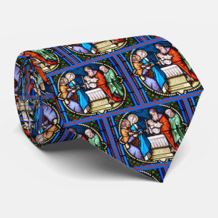 Målat glasspresentation av Jesus i tempel Slips