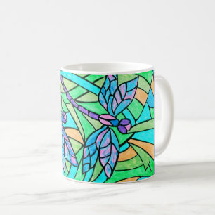 Målat glasssländamugg kaffemugg