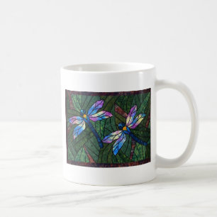 Målat glasssländor kaffemugg