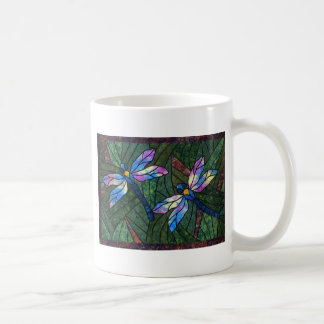 Målat glasssländor kaffemugg
