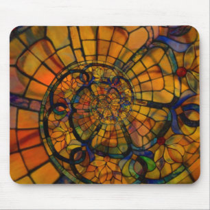 Målat glassspiral musmatta