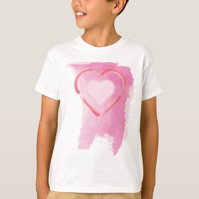 Målat hjärta t-shirt (Framsida)