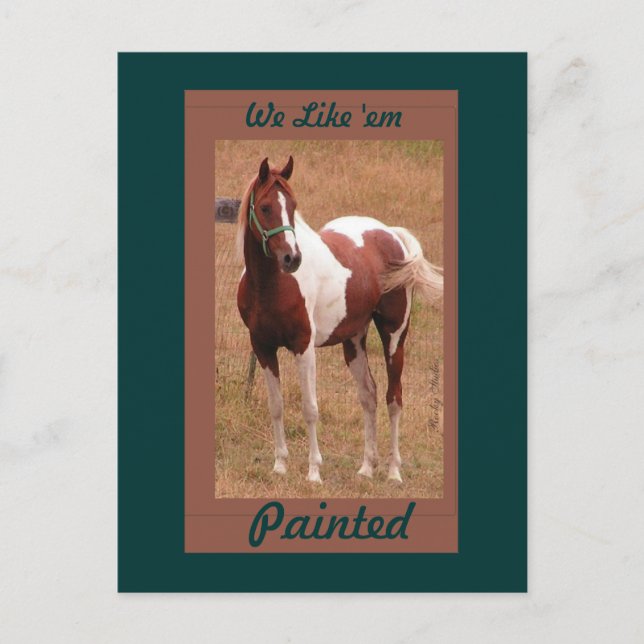 Målat Horse PostCard #1 Vykort (Framsida)