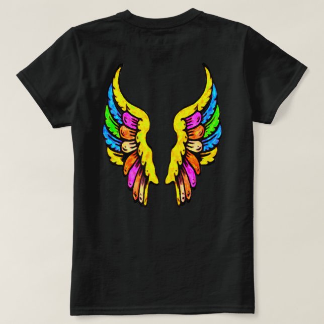 Målat på Vingar Tee Shirt (Design baksida)