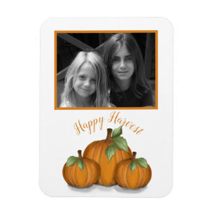 Målat Pumpkins Photo Magnet