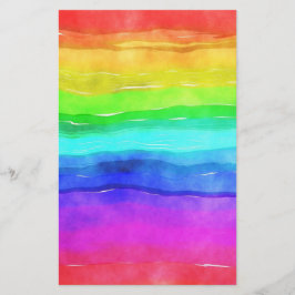 Målat regnbåge brevpapper