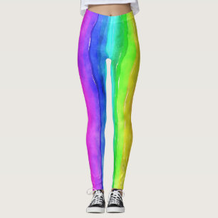 Målat regnbåge leggings
