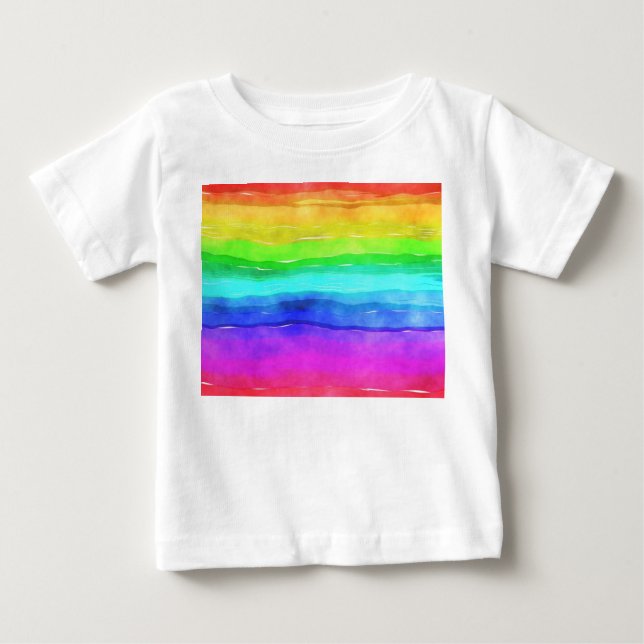 Målat regnbåge t shirt (Framsida)