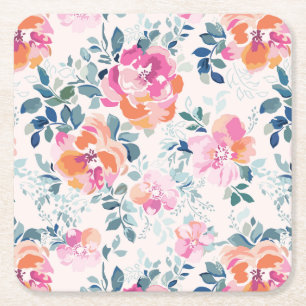 Målat romönster underlägg papper kvadrat