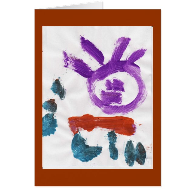 Målat solkort hälsningskort (Framsidan)