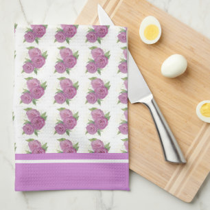 (målat) Teshandduk av Lavender ro Kökshandduk