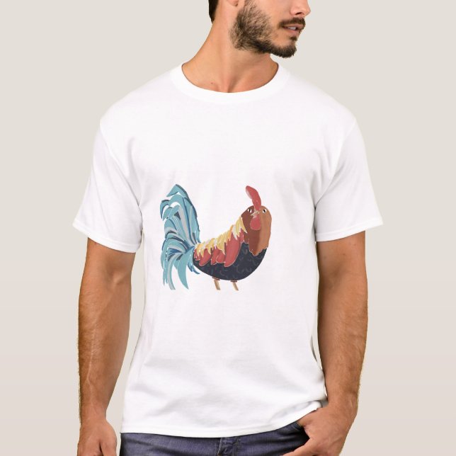 målat tupp t shirt (Framsida)