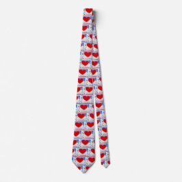 Målat Valentine Heart Lägg till ditt foto Slips