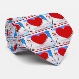 Målat Valentine Heart Lägg till ditt foto Slips
