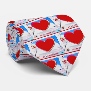 Målat Valentine Heart Lägg till ditt foto Slips