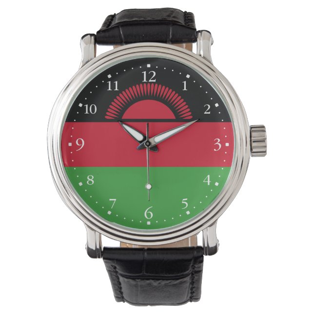 Malawi flagga armbandsur (Framsida)