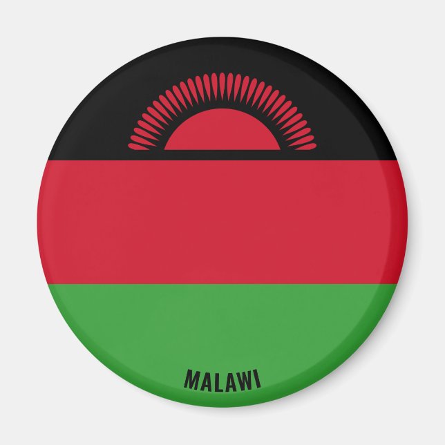 Malawi Flagga Charming Patriotic Magnet (Framsidan)