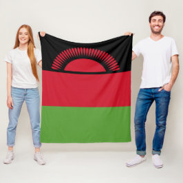 Malawi flagga fleecefilt