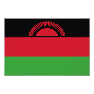 Malawi flagga fototryck
