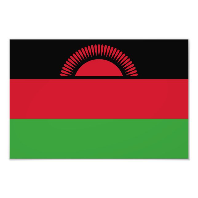Malawi Flagga Fototryck (Framsidan)