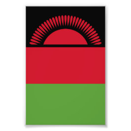 Malawi flagga fototryck