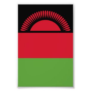 Malawi flagga fototryck