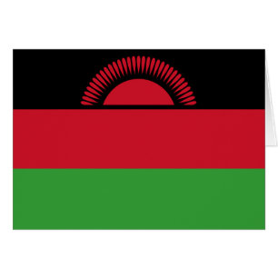 Malawi flagga hälsningskort