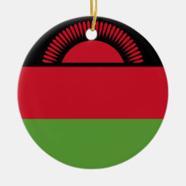 Malawi flagga julgransprydnad keramik