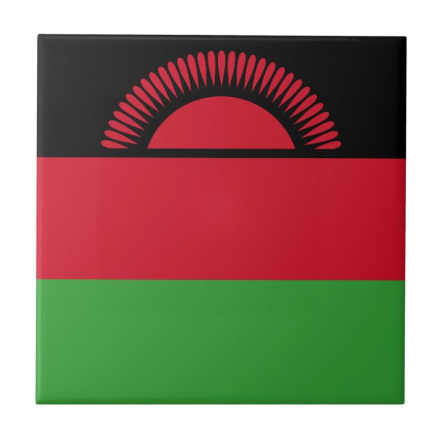Malawi Flagga Kakelplatta (Framsidan)