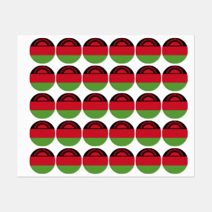 Malawi flagga klistermärke