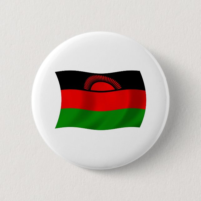 Malawi Flagga Knapp (Framsida)