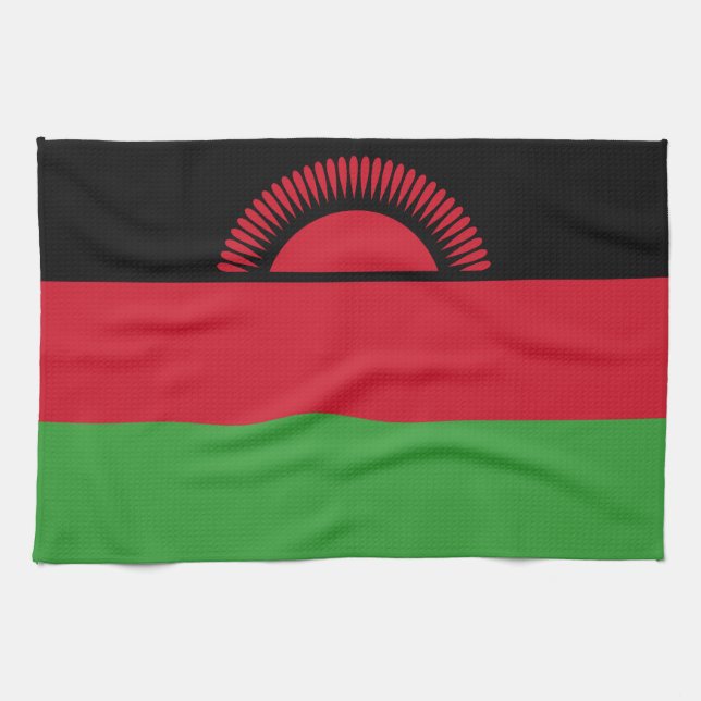 Malawi Flagga Kökshandduk (Horisontell)