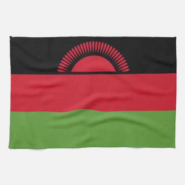 Malawi flagga kökshandduk (Horisontell)